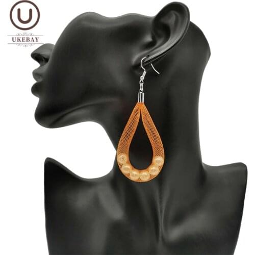 UKEBAY New Mesh Earrings Jewelry For Women Pearl Earrings Designer Luxury Ear Accessories Boho Mesh Jewellery 12 Colors Earring