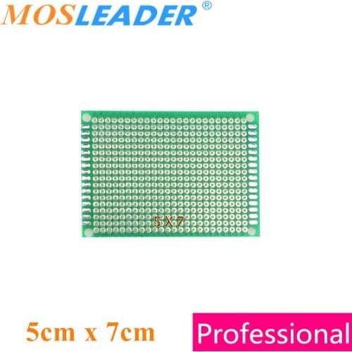 Mosleader PCB 5cm x 7cm x 1.6mm 10pcs FR4 Green Double side DIY Prototype Paper PCB Universal Experiment Matrix Circuit Board