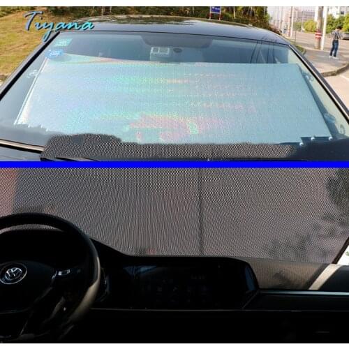 Front Rear Gear Silver PVC Car Automatic Roller Blind Sunshade Curtains Sunscreen Heat Insulation Car Telescopic Cortinas 5