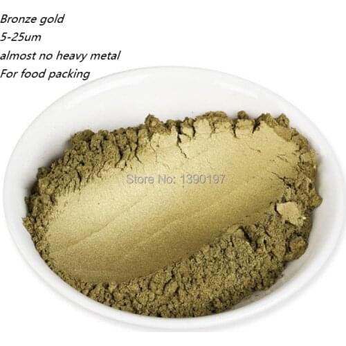 Bronze gold pearl luster pigment powder for food packaging bag candle printing