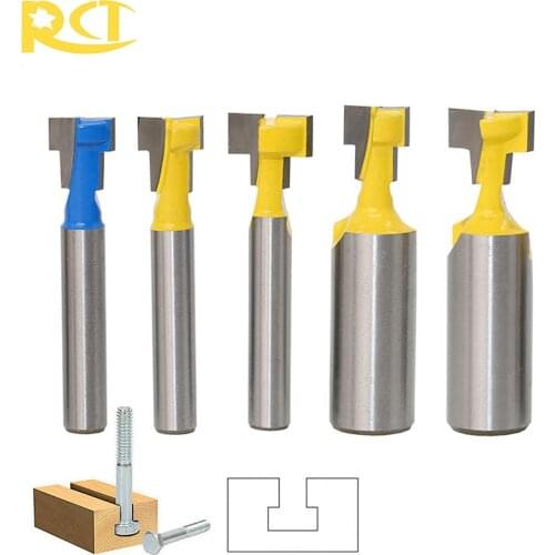 RCT 1pc Keyhole Frame Milling Cutters 1/4''&1/2'' Shank End Mill WoodWorking Router Bits For Plywood Wood Cutting Tools