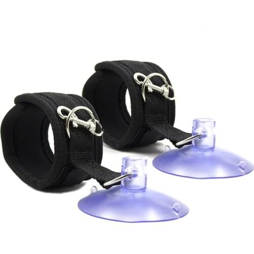 Sex Handcuffs Ankle with Suction Cup Sex Position Bondage Restraint Door Bathroom Binding Hand Cuff Wrist for Couples Adult Game