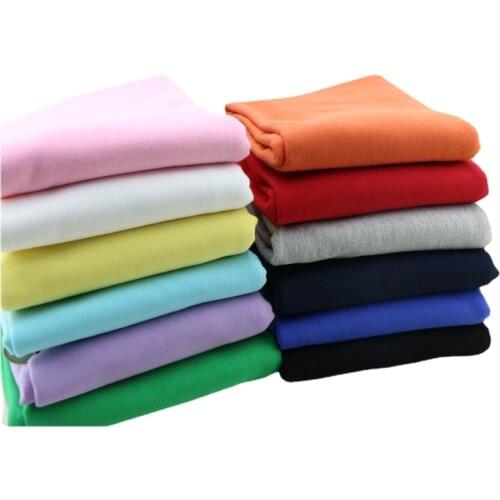 Width 185cm 32S 100% Cotton Diy Knitted French Loop Terry Cloth Sweater Hoodie Jersey Knit Fabric By the Half yard