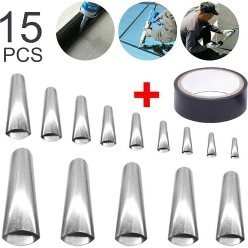 15pcs Caulking Finisher Silicone Sealant Nozzle Glue Remover 14 Different Sizes 5-35mm DIY Wall Repairing Tool