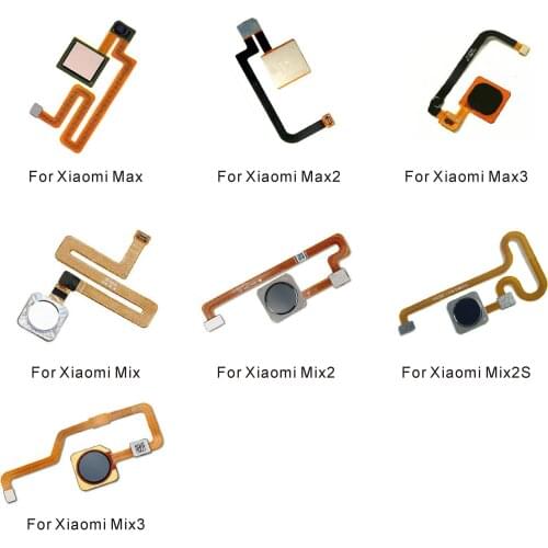 Touch ID Fingerprint Sensor Scanner Flex Cable For Xiaomi Max 2 3 Max3 Mix 2 3 Mix2s Back Home Return Button Key Replace Parts