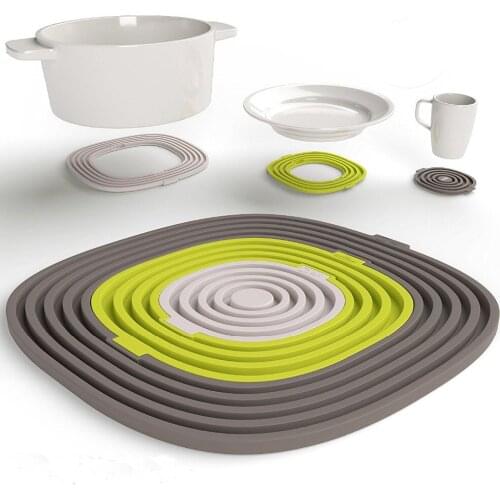 3Pcs/set Heat-resistant Silicone Mat Coffee Cup Mug Drinks Coaster Pot Holder Dish Pad Table Mat Placemat Kitchen Accessories