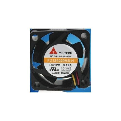 For Y.S.TECH FD124020HB-H/ES 12V 0.17A 4020 4cm Cooling Fan