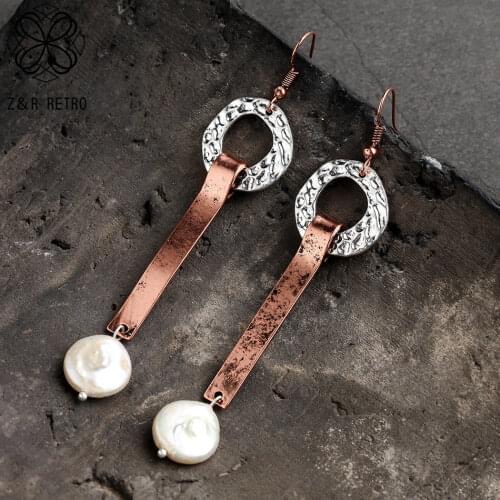 Vintage Rose Gold Hanging Earrings Fashion Eardrop Jewelry Trendy Style Pendientes for Women Suspension Decoration Accessories