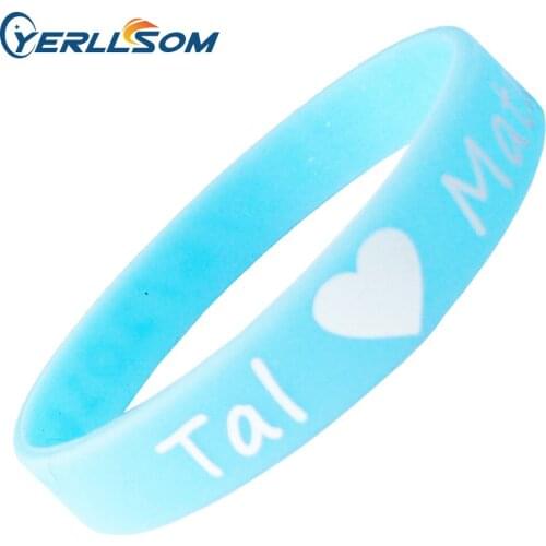 YERLLSOM 300pcs/Lot High Quality Printed Silicone Bracelets Custom for promotional gifts P041509