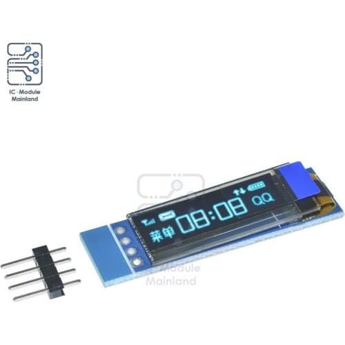 0.91 Inch 4Pin OLED LCD Display 128X32 LCD Screen Module IIC I2C Serial Interface Driver IC SSD 1306 for Arduino Blue White