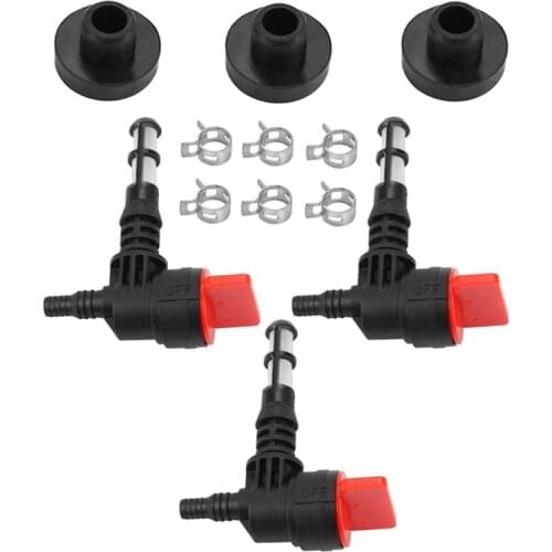 12 Pack Fuel Valve Shut Off Briggs & Stratton 80270GS 80270 78299 192980GS with grommet clamps