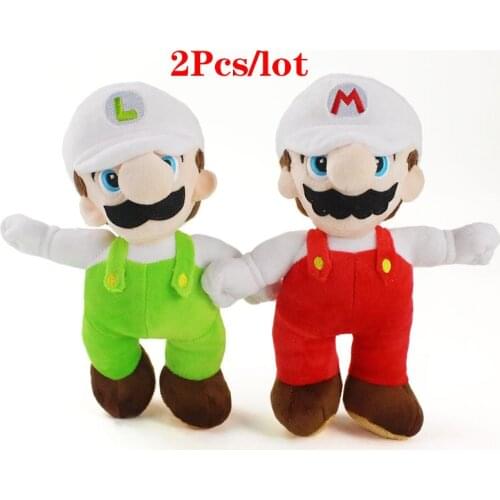2Pcs/lot Cartoon Super Plush Toy Cute Super Broes Plush Dolls Soft Stuffed Plushie Toys For Kids Birthday Christmas Gifts