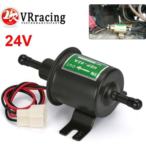 Universal 24V Electric Fuel Pump Low Pressure Bolt Fixing Wire Diesel Petrol HEP-02A For Car Carburetor Motorcycle ATV Gold