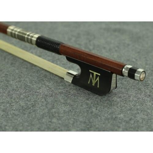 4/4 Size MASTER Fine Pernambuco Cello Bow Very Strong Silver mounted Sweet & Clear Tone