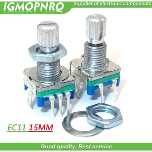 5PCS EC11 15mm Plum Handle Rotary Encoder Coding Switch Digital Potentiometer Switch 5 Pin DIY IGMOPNRQ