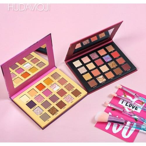 Glitter Eyeshadow Powder Palette Matte Shimmer Highlighter Colorful Waterproof Women Metallic Diamond Makeup Gift TSLM1