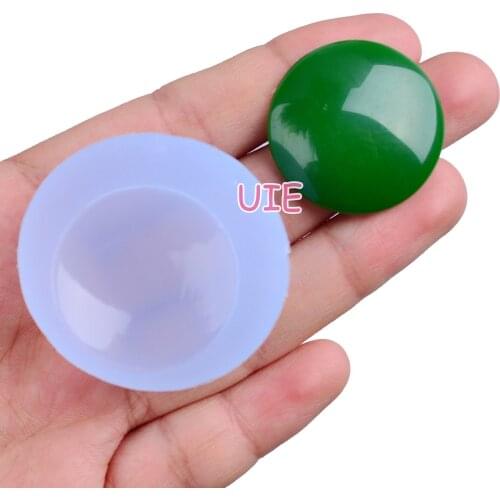 BYL242U 27.8mm Round Cabochon Silicone Mold Resin Earrings Necklace Pendant Making Craft Candy Fondant Cake Decoration FOOD SAFE