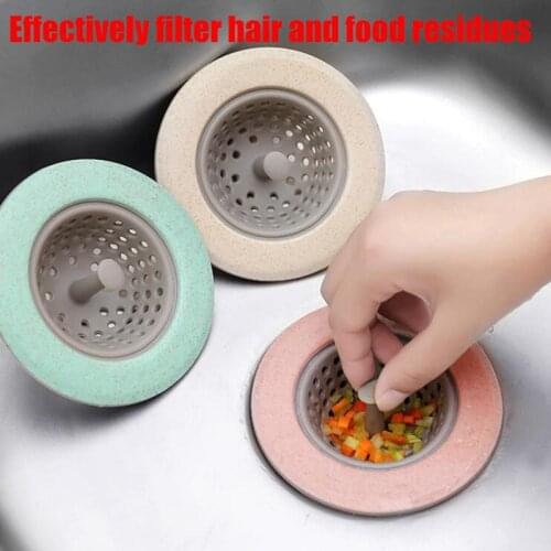 1PCS Household Silicone Sink Filter Garbage Collector Kitchen Bathroom Funnel Sewer Over Fitting Filter Cup and Filter