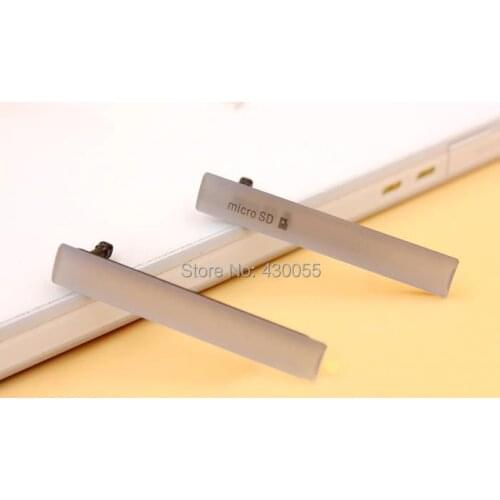 White New Housing Micro SD USB + SIM Slot Port Anti-dust Cap Card Cover Parts for Sony Xperia Z3 mini Compact M55W D5833