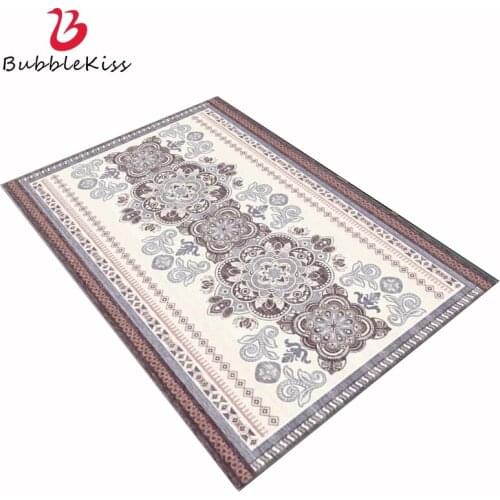 Bubble Kiss Hot Sale Soft European Elegant Carpet Bedroom Geometric Flower Rural Style Carpet Sofa Coffee Table Non-Slip Mat Rug