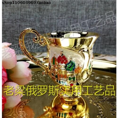 Z30-0 Russia Choi tin alloy metal handle cup wine liquor color elegant European style castle Phnom Penh meters