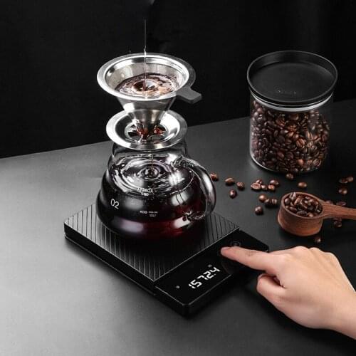 Electronic Digital Scales USB Charging Coffee Bean Food Weighing Portable Kitchen Jewelry Weight Balance Scale g/ml/kg/lb/oz