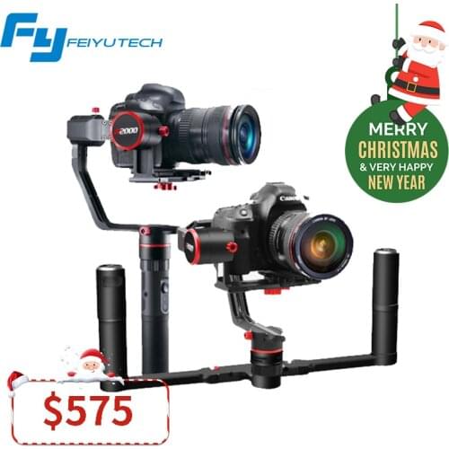 FeiyuTech FY a2000 3 Axis Gimbal DSLR Cameras Stabilizer Dual handheld grip for Canon 5D SONY Panasonic 2000g