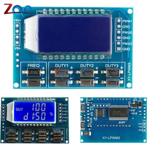 1Hz-150Khz Signal Generator PWM Pulse Frequency Duty Cycle Adjustable Module LCD Display 3.3V-30V PWM Board Module