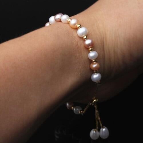 Beautiful Natural Freshwater Cute Pearl Bracelets For Women Jewelry Anniversary Gift