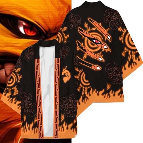 HOT Fashion Anime Cosplay Kimono Nine Tail Demon Fox Costume Women Adult Clothes Student Trendy Coat Cloak Pajamas Leisure