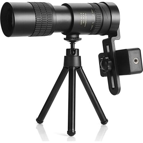 Monoculars, 4K 10-300X40 Monoculars, with Smart Phone Holder and Tripod,Suitable for Bird Watching, Hunting, Campin
