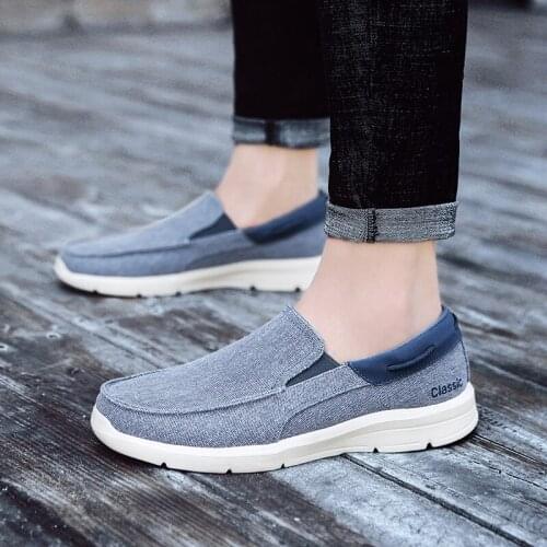 Summer mens canvas shoes breathable mens casual shoes non-slip wear-resistant mens flat shoes comfortable mens shoes