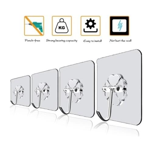 Door Wall Hangers Hooks Transparent Strong Self Adhesive Suction Heavy Load Rack Cup Sucker For Kitchen Bathroom Household Tools