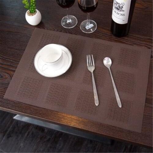 Non-Slip Placemats For Kitchen Table Pvc Individuales Mat Napkins Table Decor Pads Bowl Restaurant Coasters Napkins On The Table