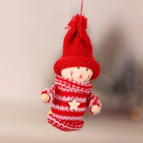 New Knitted Doll Christmas navidad Tree Decorations Boy/Girl/Old Man Hanging Pendant Holiday Indoor Party Favor Decor