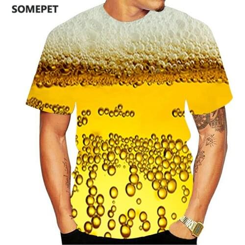 2020 NEW style Beer 3D Print T Shirt Its Time Letter Women Men Funny Novelty T-shirt Short Sleeve Tops Unisex Outfit Clothing