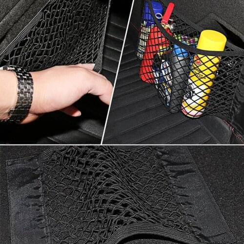 Car Back Rear Trunk Seat Net Mesh Storage Bag For Kia Rio K2 K3 Ceed Sportage 3 Sorento Cerato Armrest Picanto Soul Optima