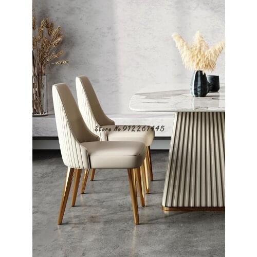 Italian style light luxury modern dining chair home restaurant backrest stool manicure dressing table makeup chair hotel negotia