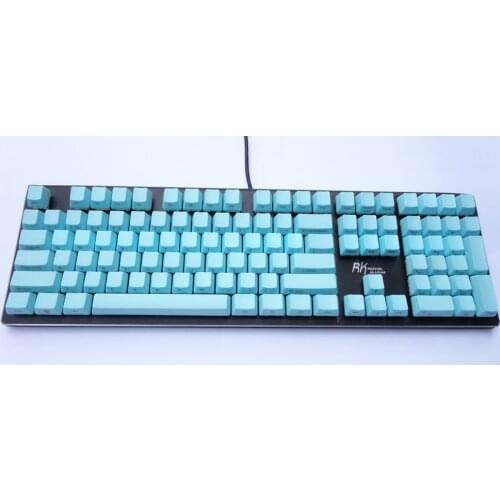 OEM Light Blue Thick PBT Keycaps ANSI Layout Top Print Side Print Blank for Cherry MX Switch Mechanical Keyboard Free Shipping