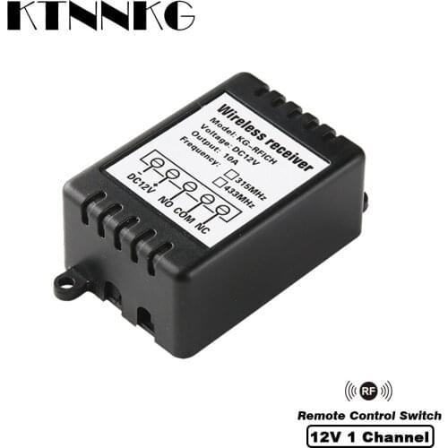 433Mhz DC 12V 1CH Universal Wireless Remote Control Switch 100/200/500PCS set DHL for free