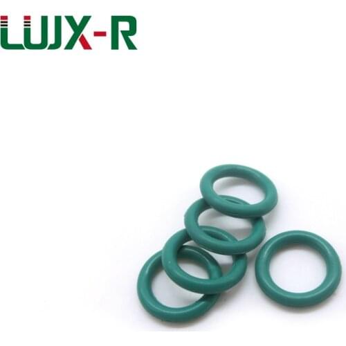 LUJX-R 20pcs O Ring 1.8mm Oil Seal Green Rings Gasket O-ring FKM Sealing Ring OD5.4/5.6/5.84/6.1/6.4~8.75mm Washer for Car