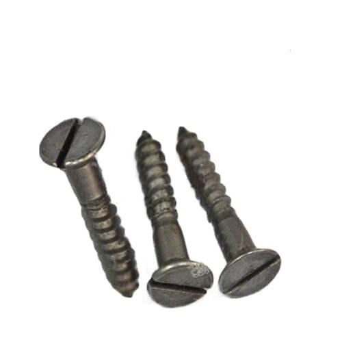 50pcs M3 M3.5 M4 Flat head Countersunk wood screws Slotted bolt GB100 one line socket Self-tapping screws iron 10mm-60mm Length
