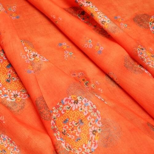 High-end hand made Ramie cloth digital printing dress shirt fabrics,sewing accessories,patchwork cloth