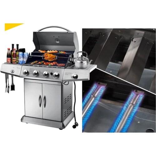 HIGH-END configuration and perfect appearance outdoor gas bbq grill,four burner+side burner gas bbq grill