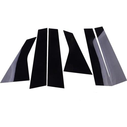 1 Set Window Center Pillar Post Cover Trim Sticker Decor Decoration Plastic Black Fit For Honda Accord 2018 2019 2020