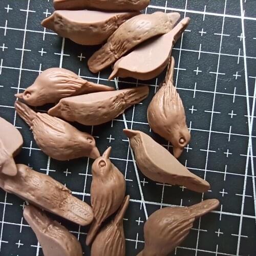 1pcs/lot resin solid brown bird cartoon 25mm fairy garden gnome moss terrarium decor crafts bonsai home DIY A112-16