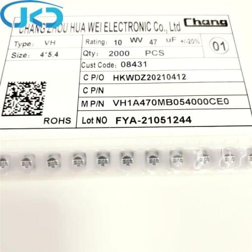 10pcs New 47uF 10V 4x5.4mm VH Series Super Low ESR 10V47uF For Motherboard VGA High Quality SMD Aluminum Electrolytic Capacitor