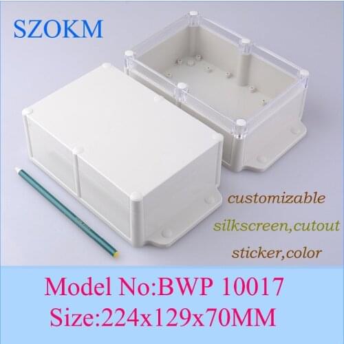 10/lot pcs box electronic enclosure szomk electronic box junction box 224x129x70mm