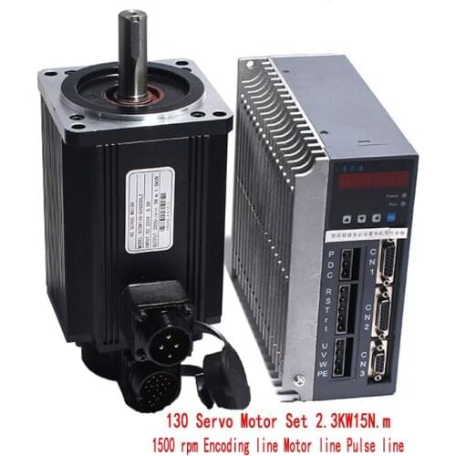 130 AC Servo Motor Driver Set 2.3KW Servo Motor Driver Set 15N.M