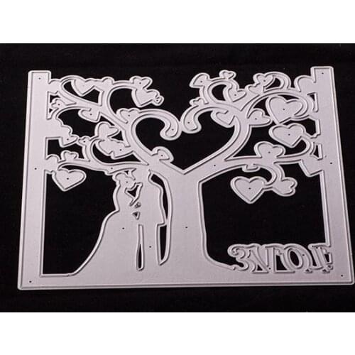 16cm the lover Under the tree Metal Steel Cutting Dies Stencil Greeting Card Decoration DIY Scrapbooking Paper Photo